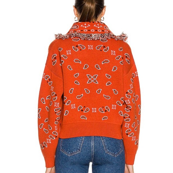 Alanui Bandana Fringed Jacquard Cardigan - Picture 10 of 12